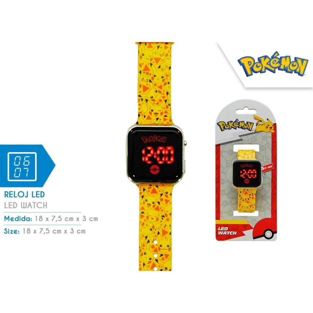 Relógio Digital LED Pokémon