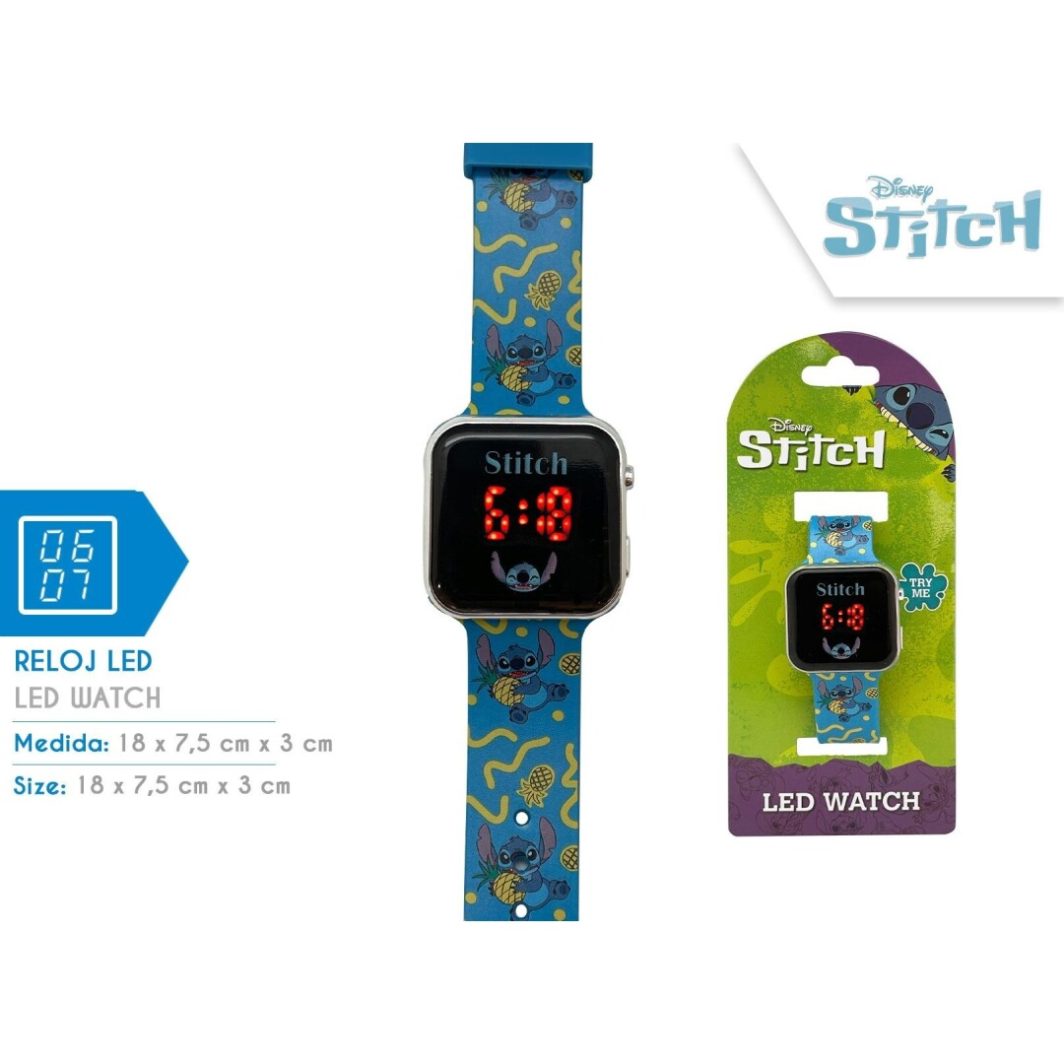 Relógio Digital LED Stitch