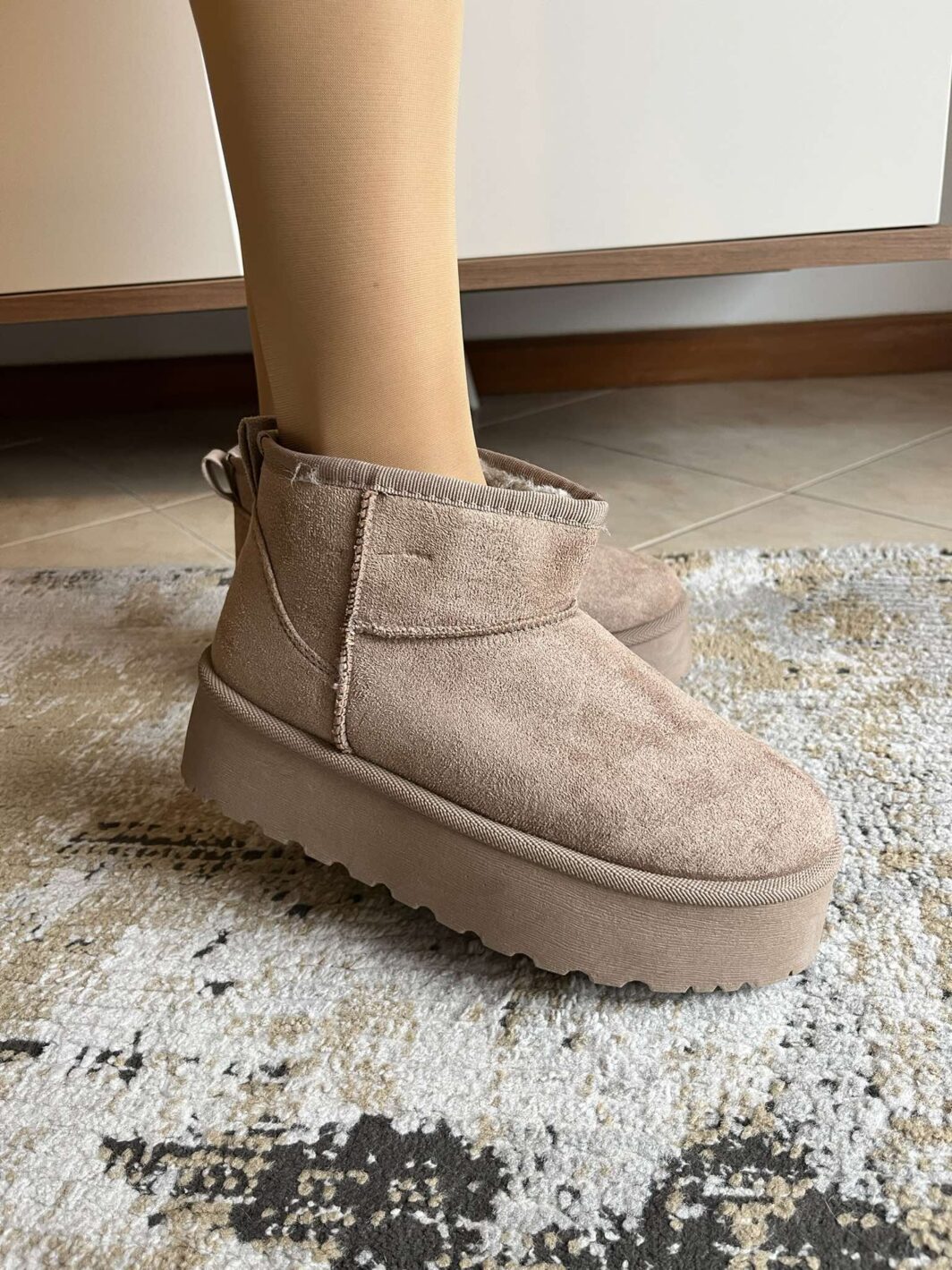 bota pantufa khaki