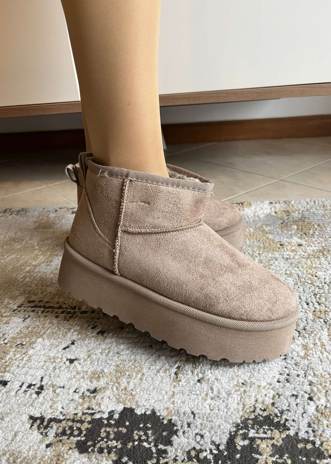 bota pantufa khaki