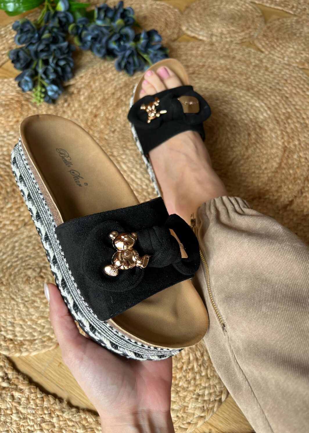 chinelo alto teddy