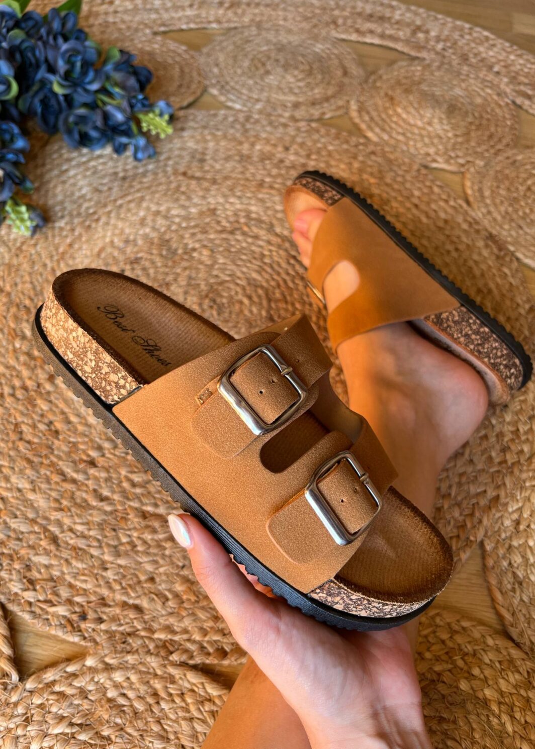 Chinelo Fivelas Camel