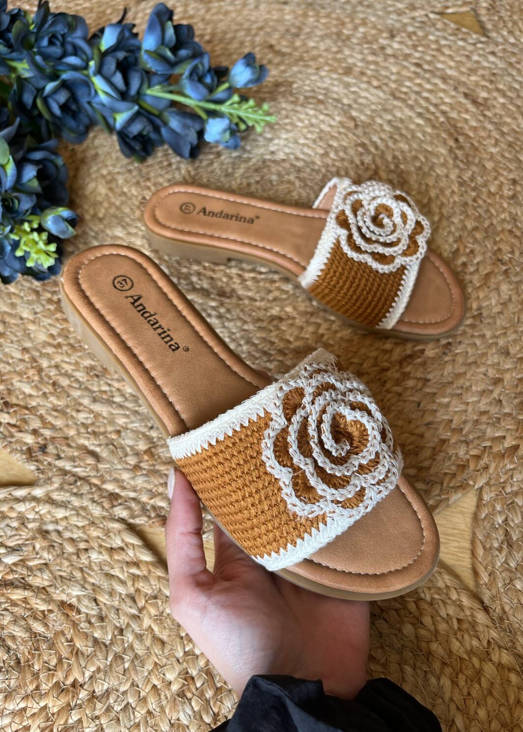 Chinelo Flor Crochet