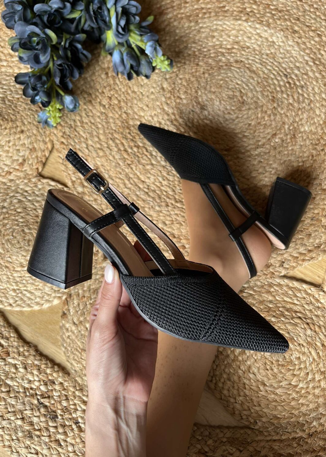 slingback givana preto