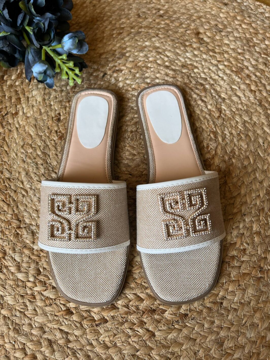 Chinelo Raso com Brilhantes