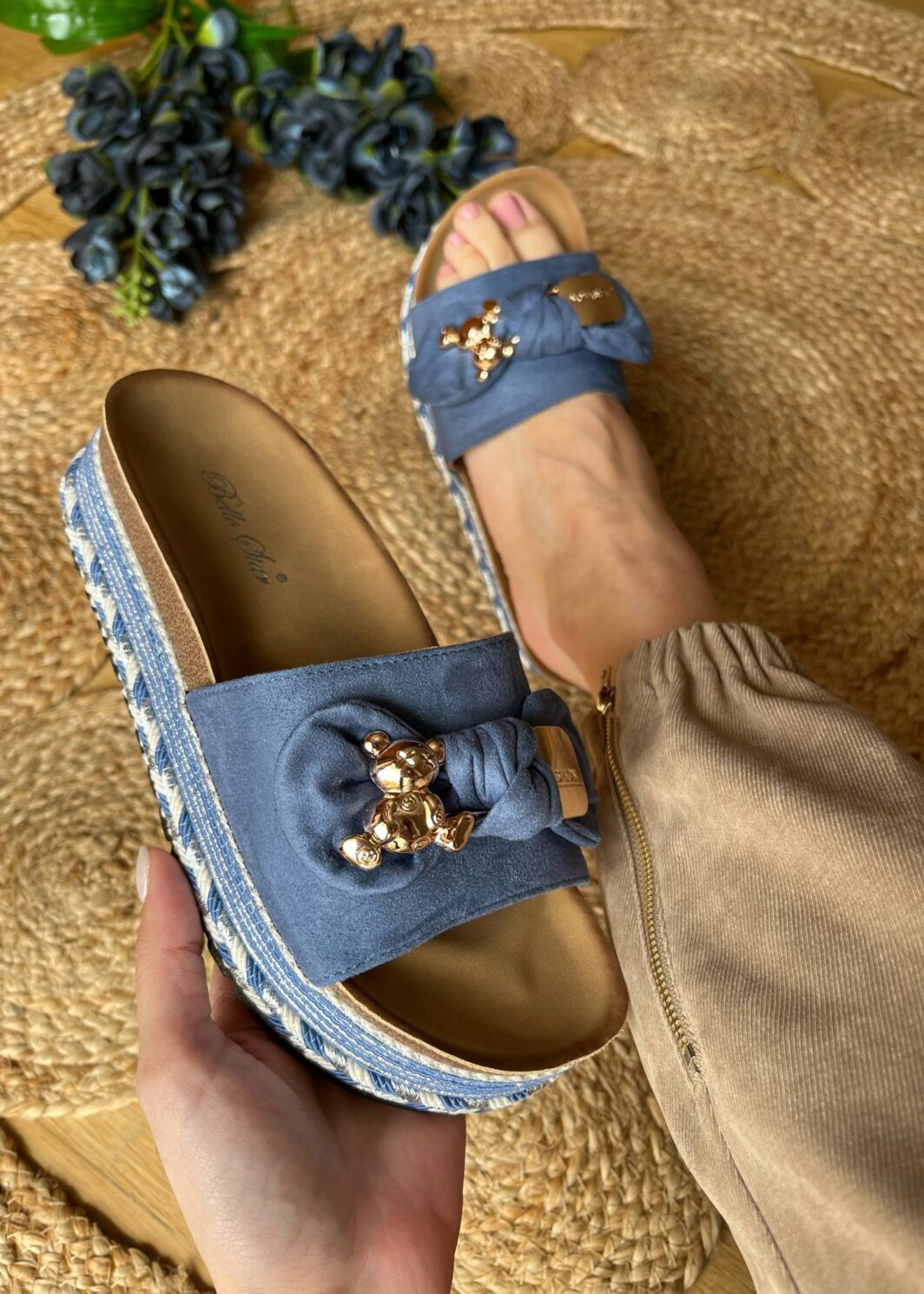 chinelo alto teddy