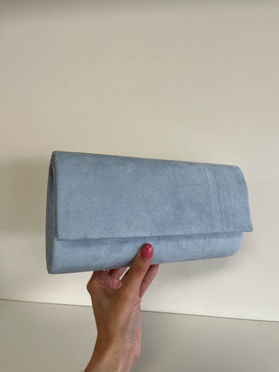 Pochete Suede Azul Bebé