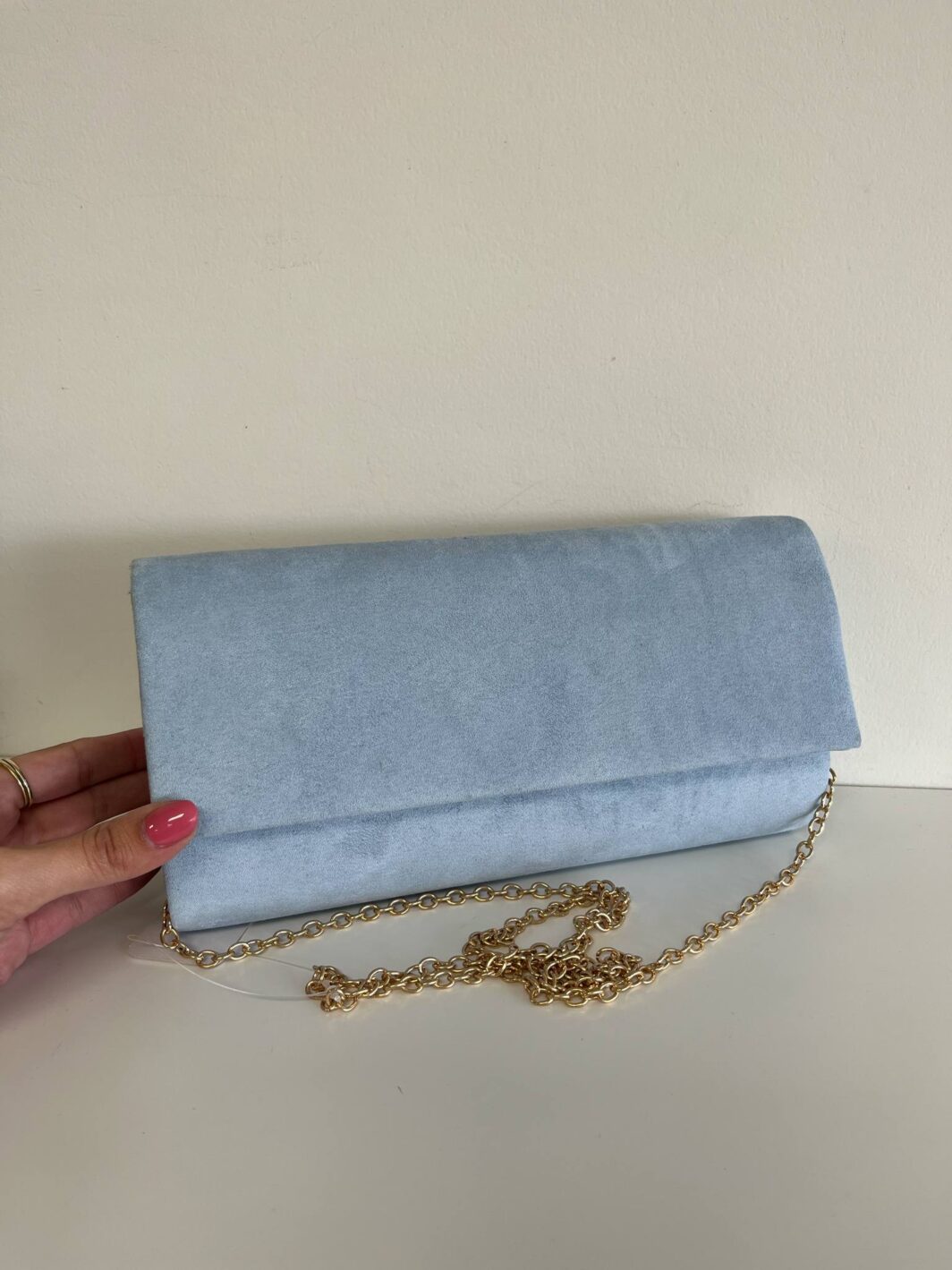 Pochete Suede Azul Bebé