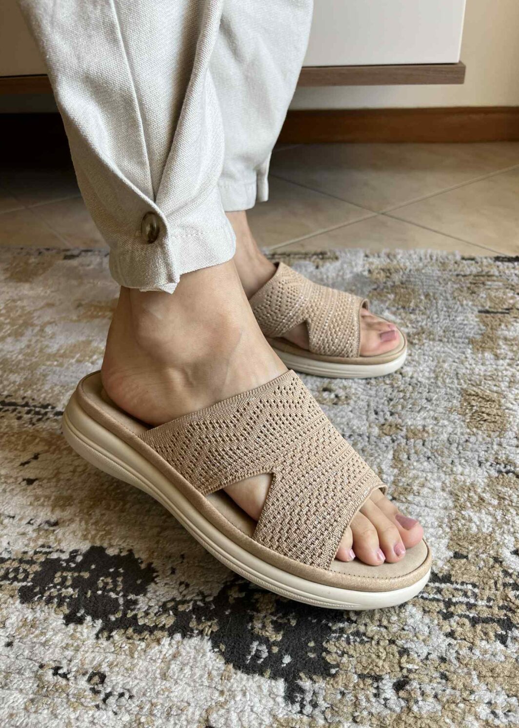 Chinelo Conforto Bege