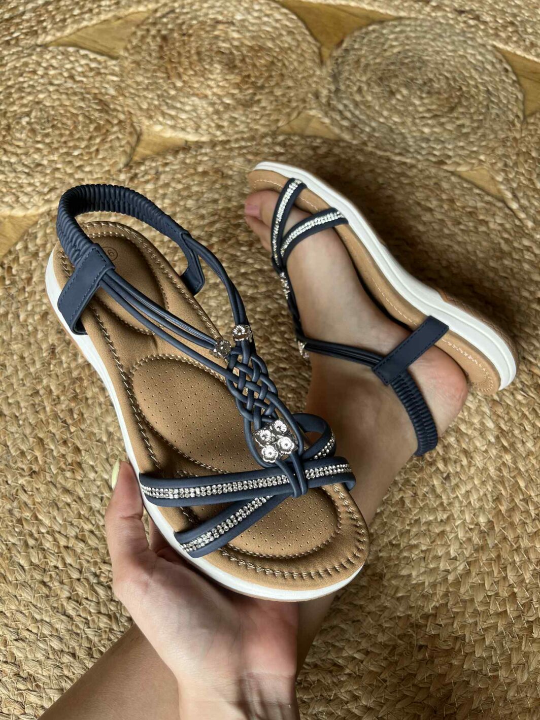 Sandália Rasa Dark Blue