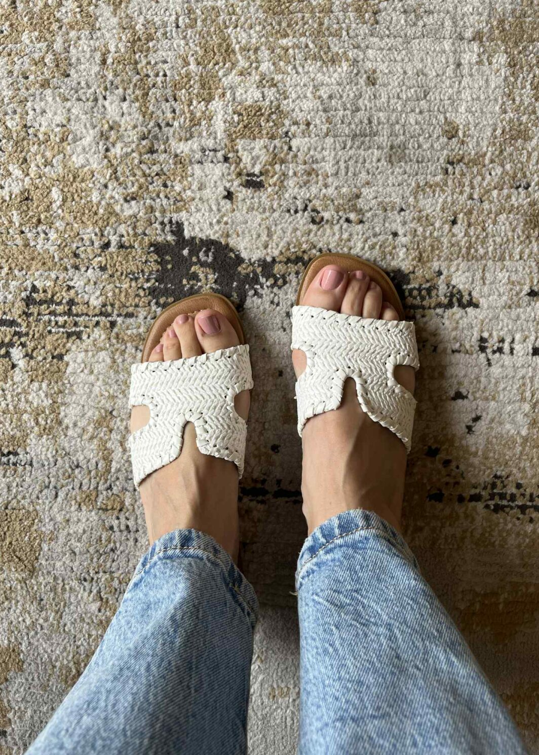 Chinelo Ráfia Branco