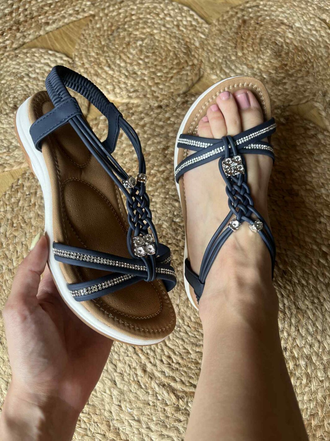 Sandália Rasa Dark Blue