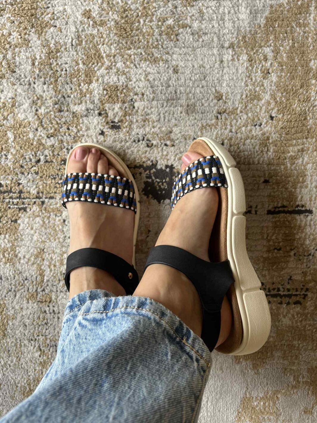 Sandália Confort Sport - Negro