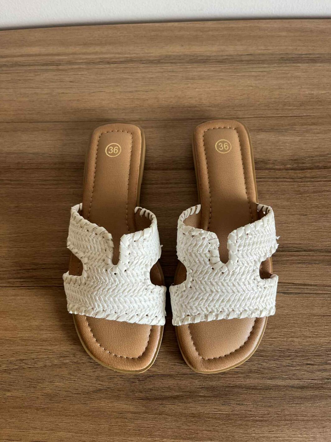 Chinelo Ráfia Branco