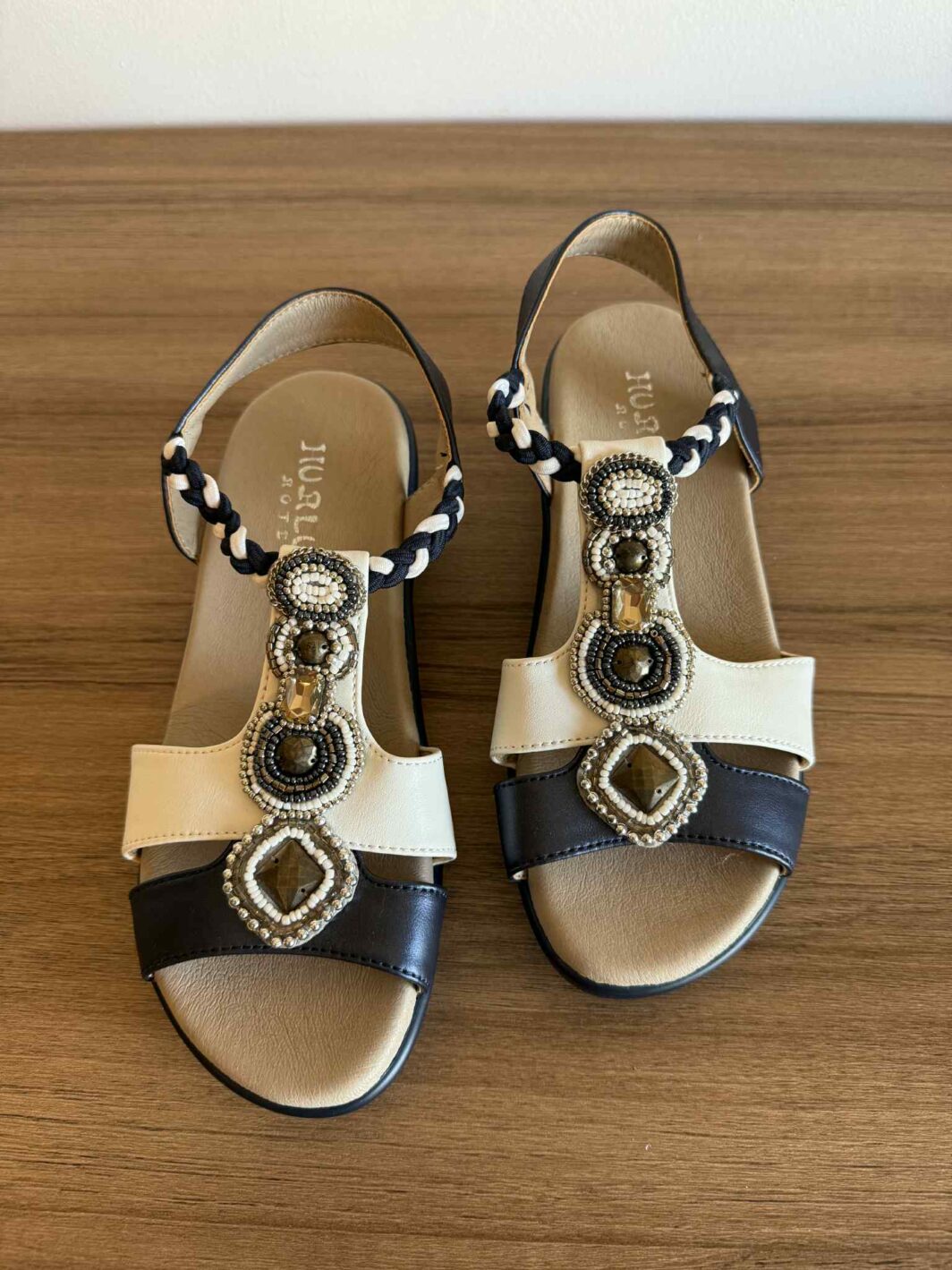 Sandália Confort Missangas Azul