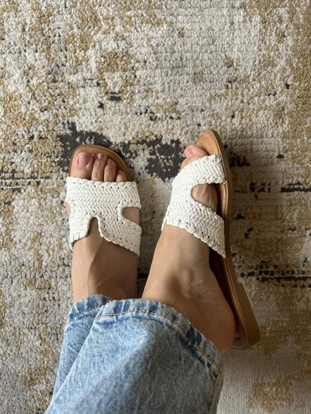 Chinelo Ráfia Branco