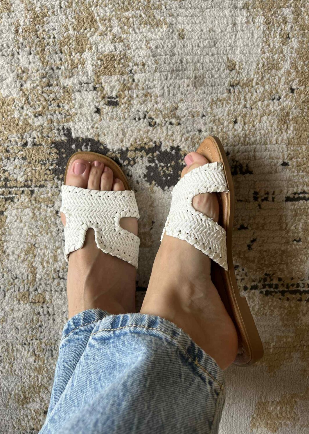 Chinelo Ráfia Branco
