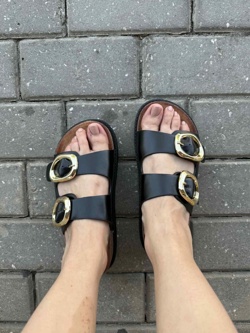 Chinelo Fivelas Chunky - Preto