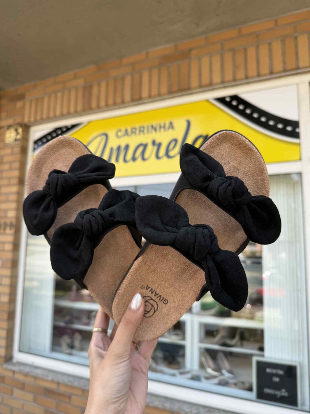 Chinelo Lacinhos Givana - Preto