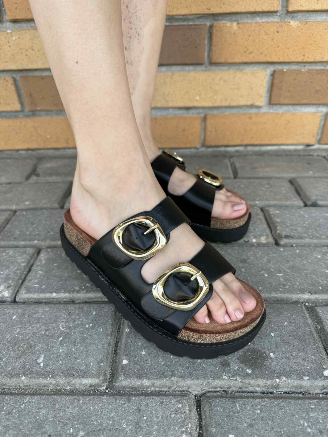 Chinelo Fivelas Chunky - Preto