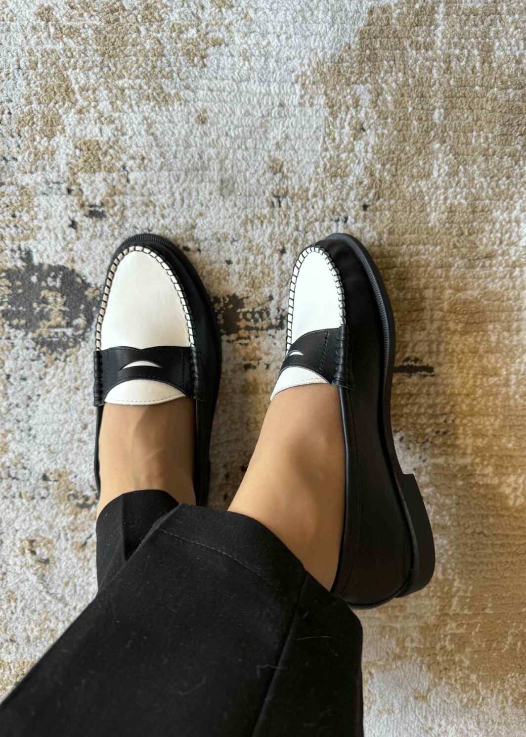 Mocassins Bicolor Corina - Preto