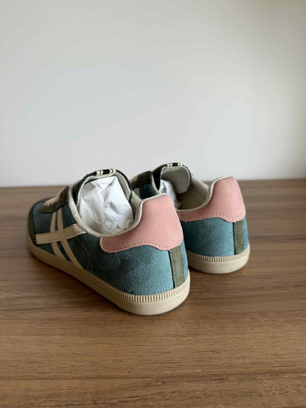 Ténis Corina Satin Green&Pink