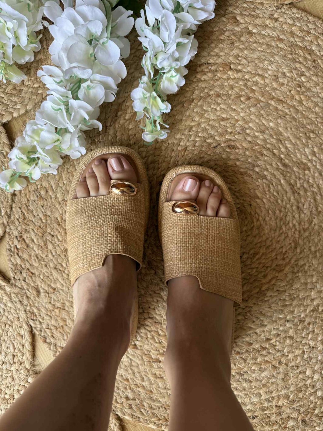 Chinelo Ráfia Gold Ring