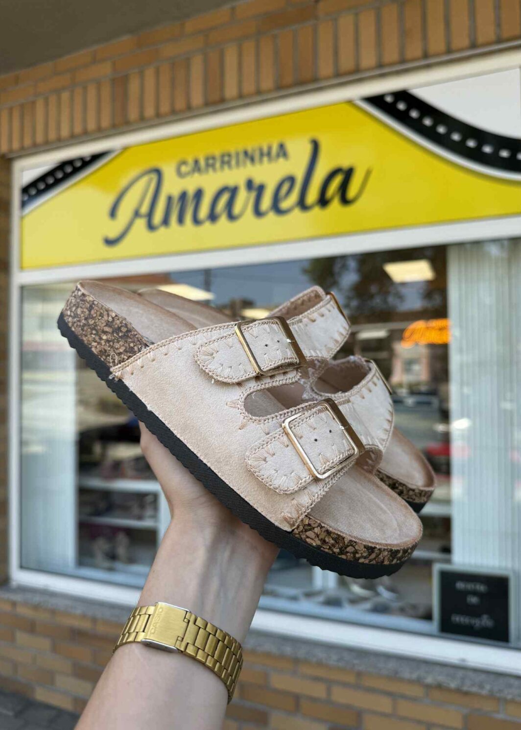 Chinelo Fivelas Bohemian - Bege