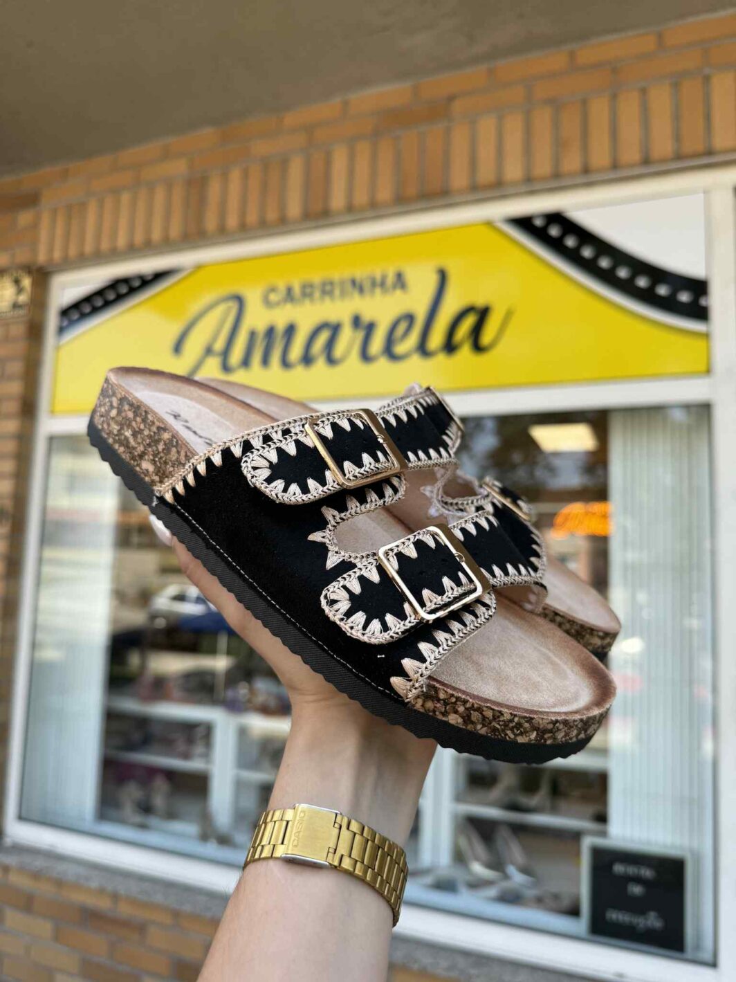 Chinelo Fivelas Bohemian - Preto