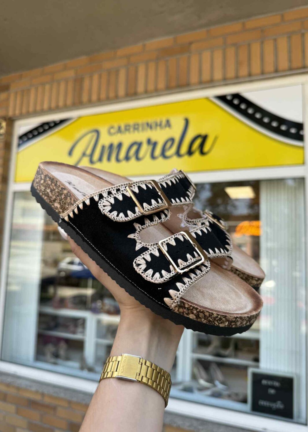 Chinelo Fivelas Bohemian - Preto