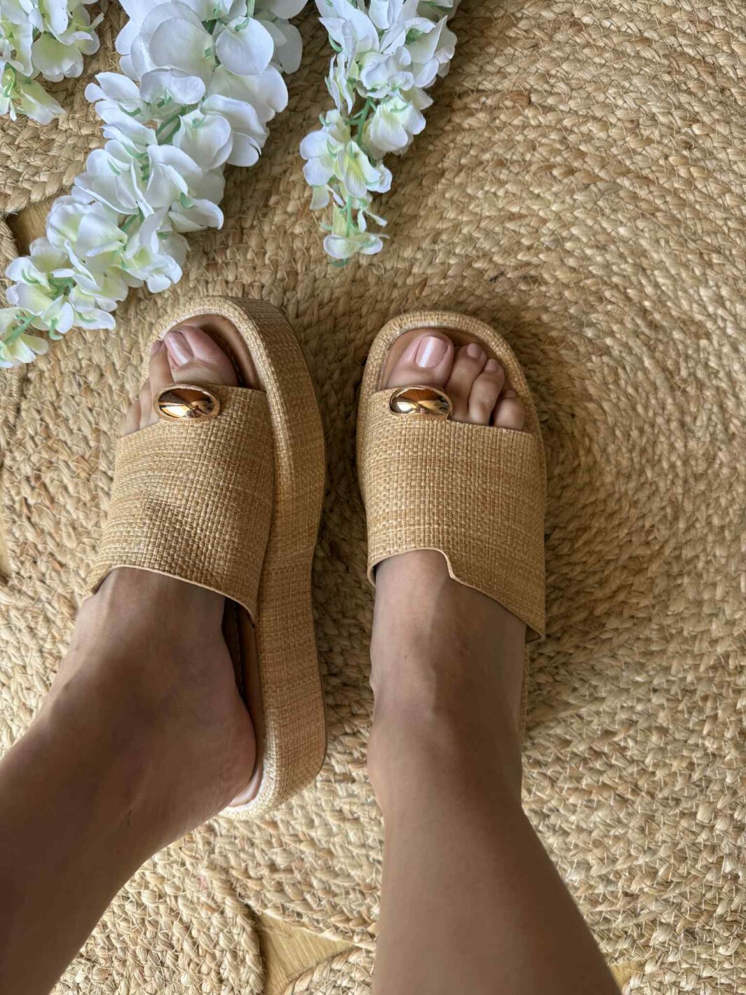 Chinelo Ráfia Gold Ring