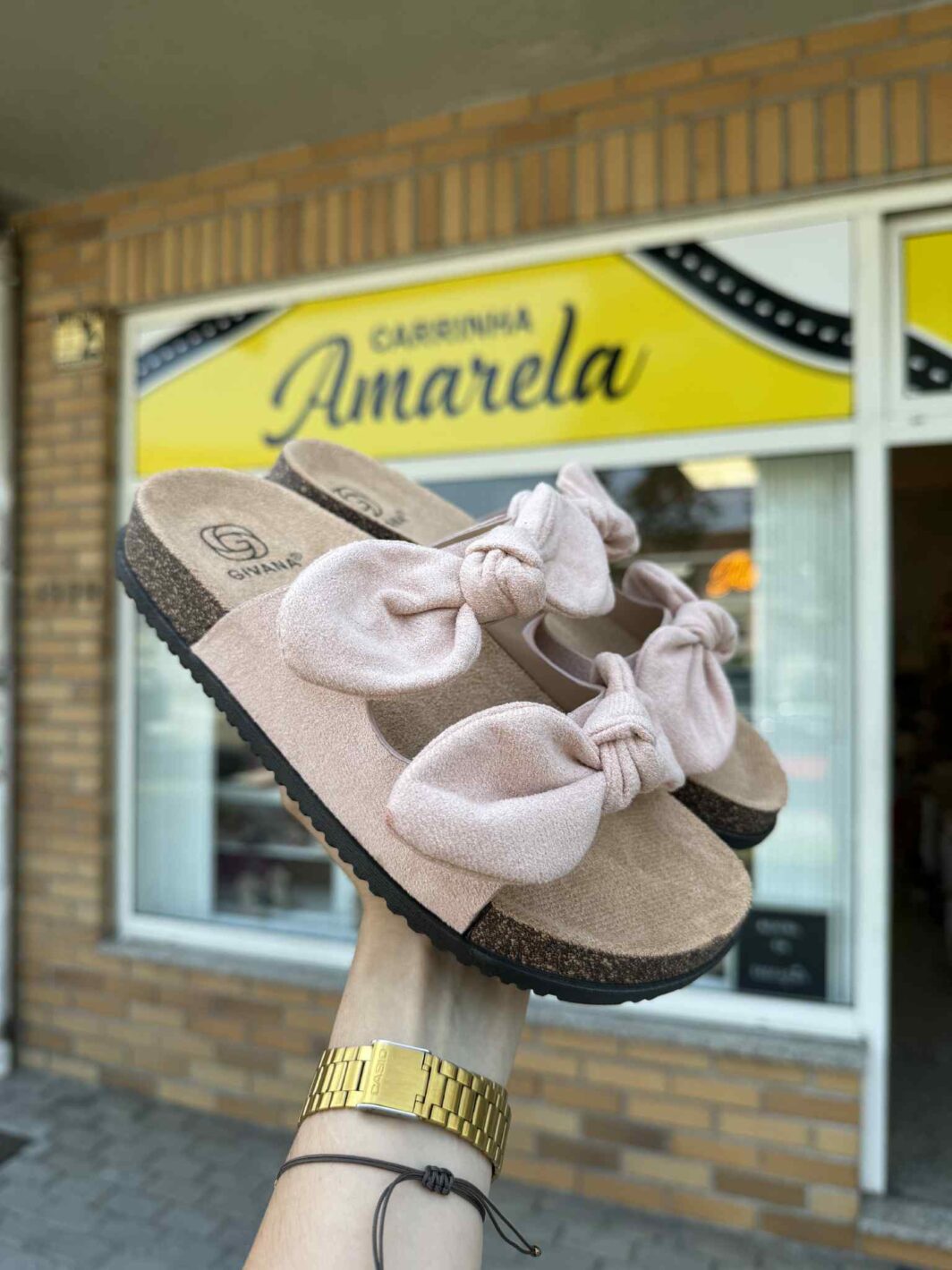 Chinelo Lacinhos Givana - Rosa