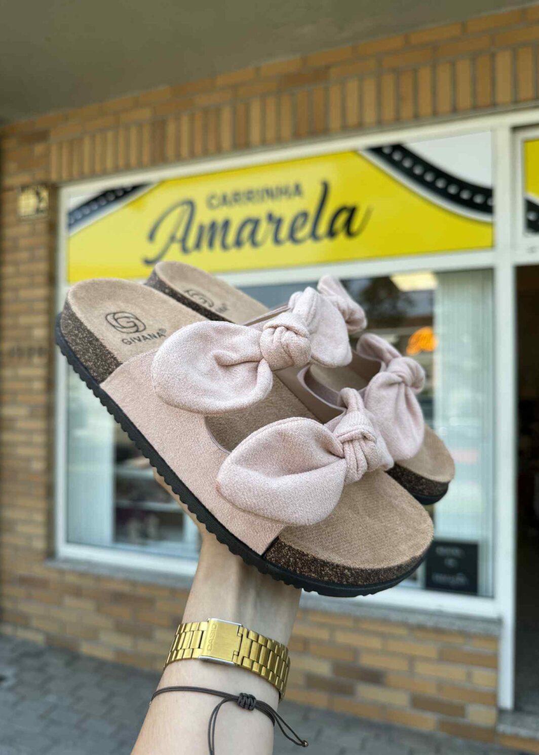 Chinelo Lacinhos Givana - Rosa