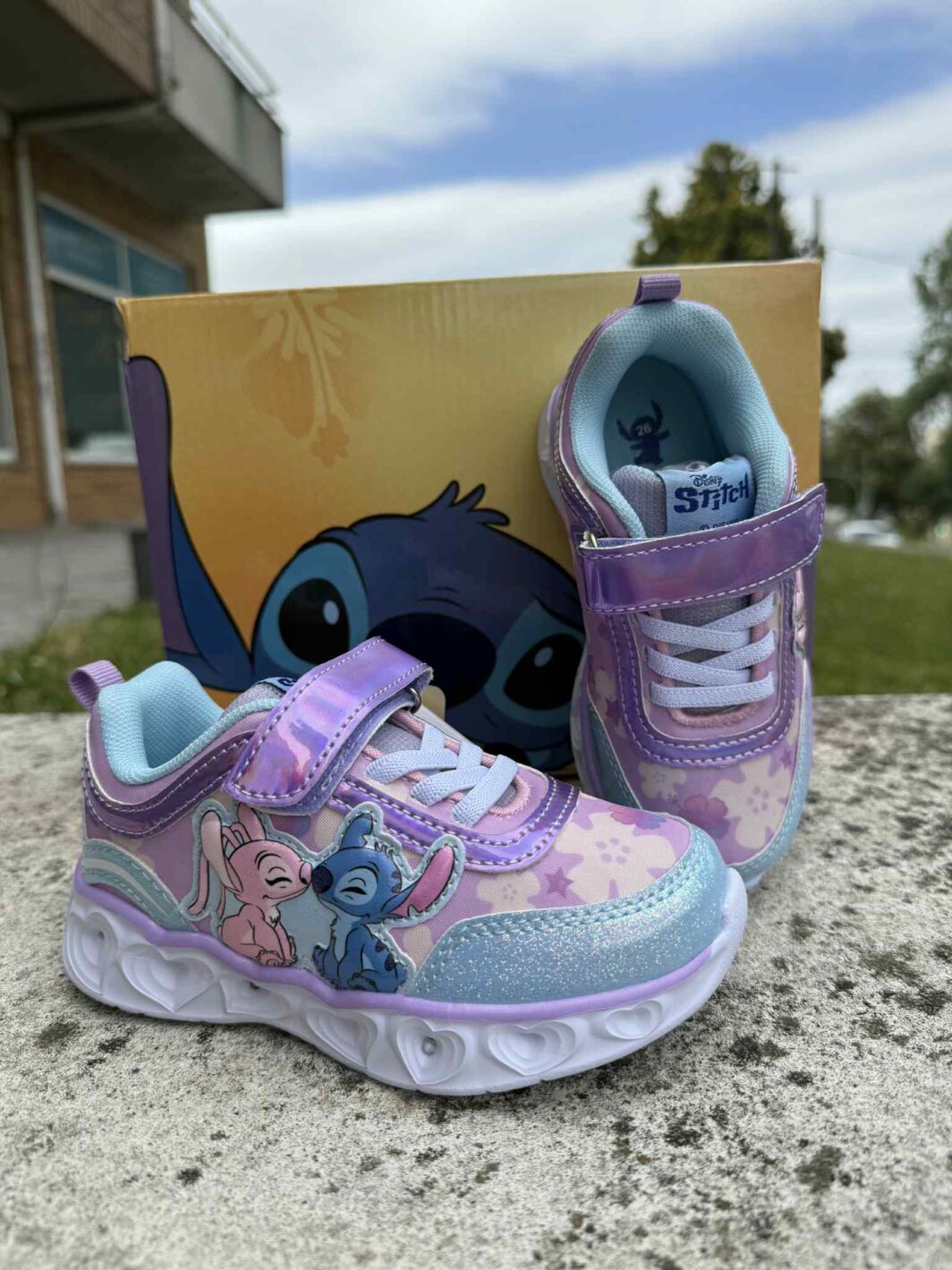 SAPATILHA SOLA LIGEIRA EVA COM LUZES STITCH
