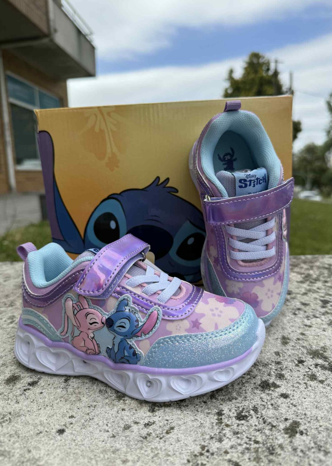 SAPATILHA SOLA LIGEIRA EVA COM LUZES STITCH