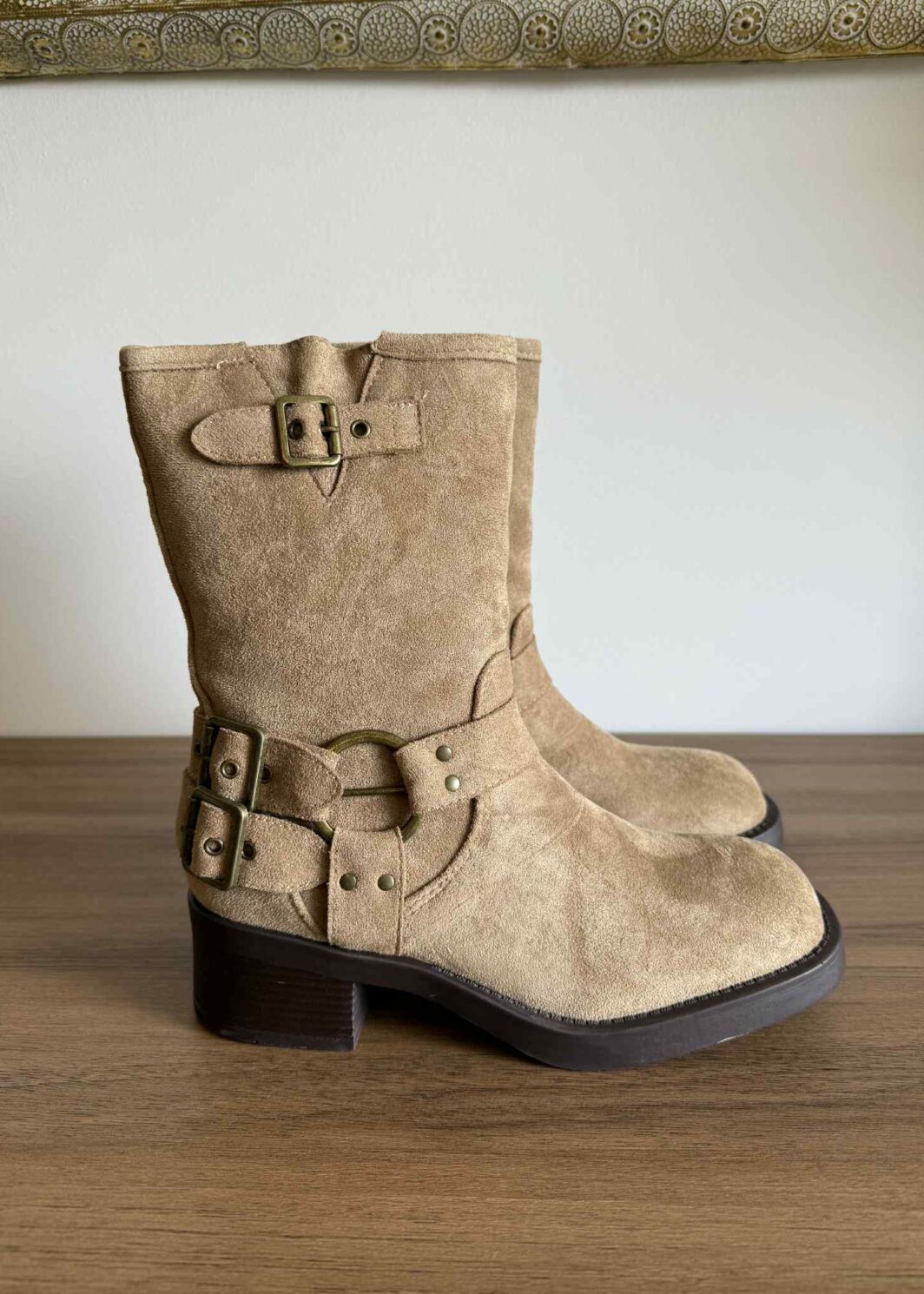 Bota Biker Fivelas - Khaki