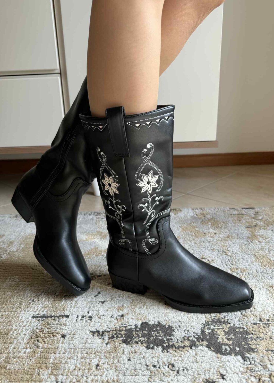 Texana Cano Bordado - Black