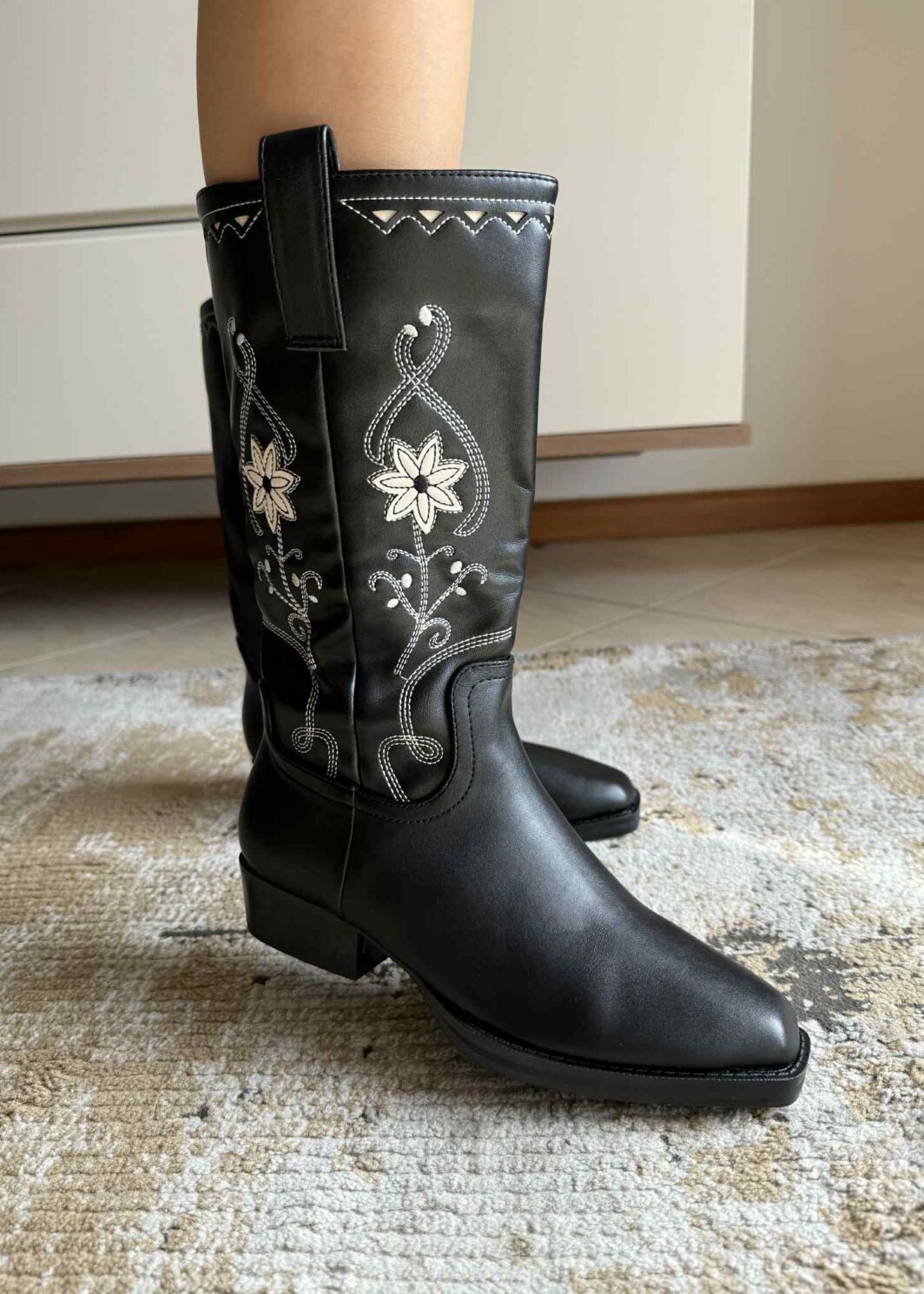 Texana Cano Bordado - Black