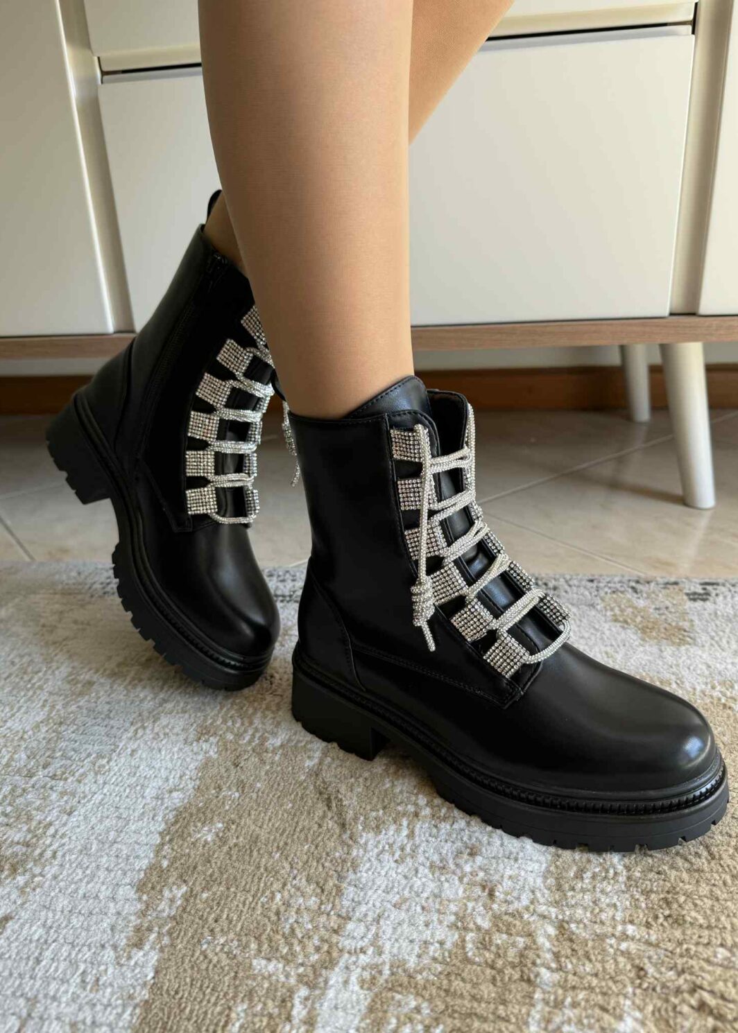 Bota Militar Sparkle Preto