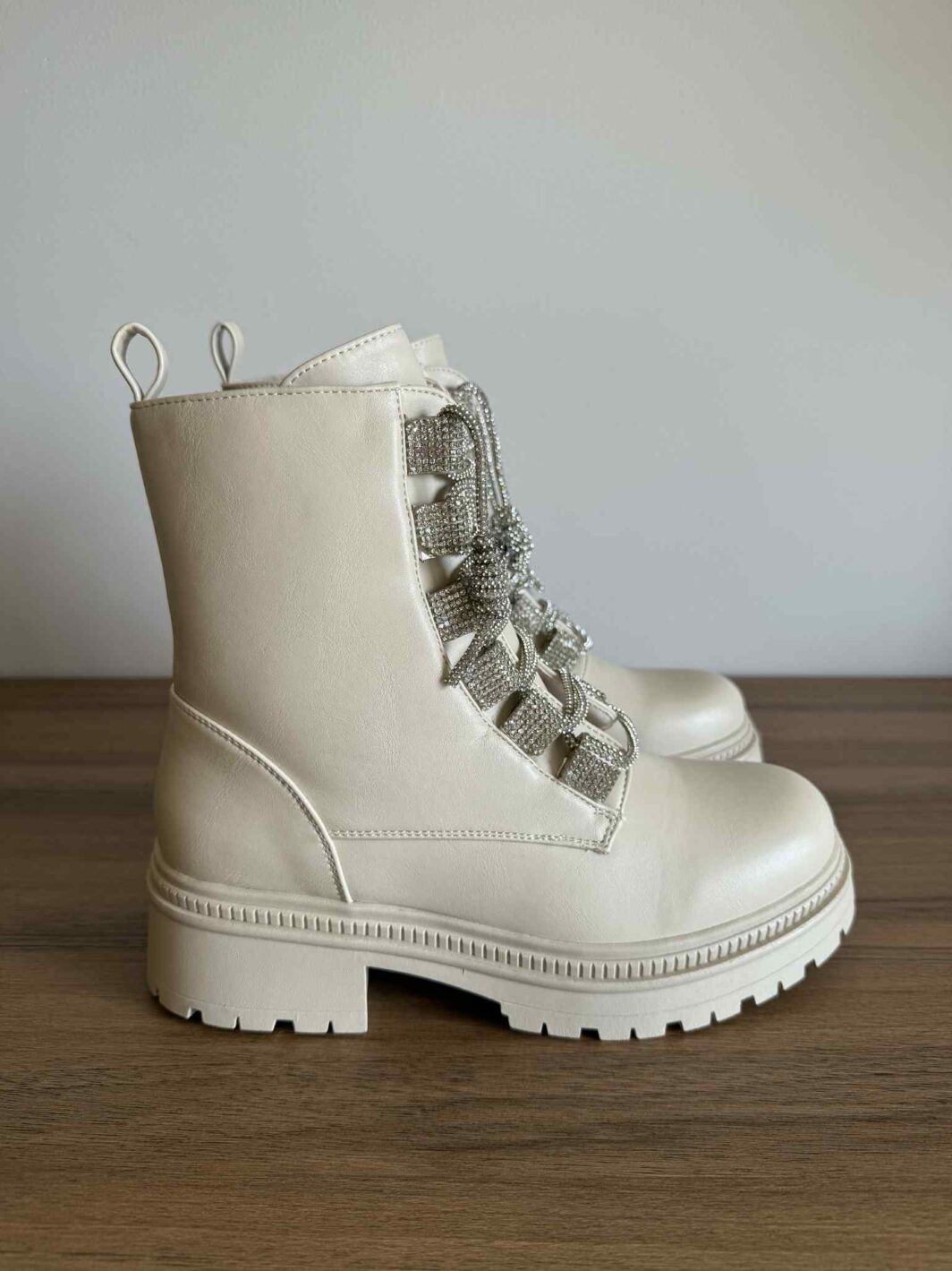Bota Militar Sparkle Bege