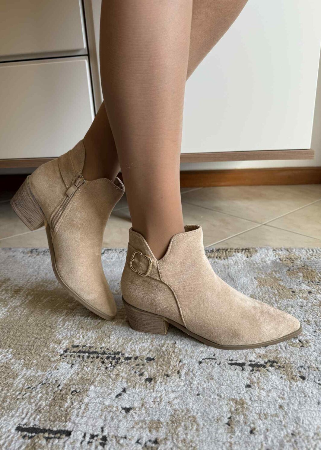 Botim Estilo Texana - Bege