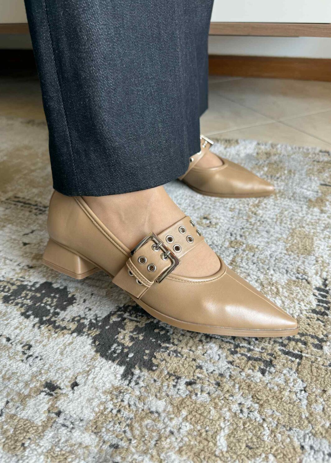 Sapato Corina Fivela - Khaki