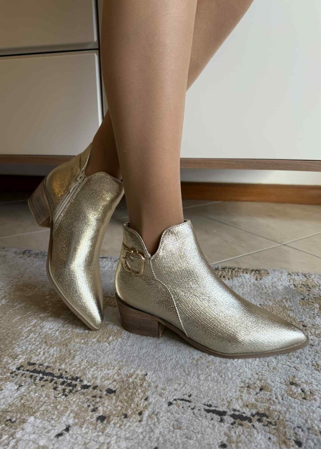Botim Estilo Texana - Dourado