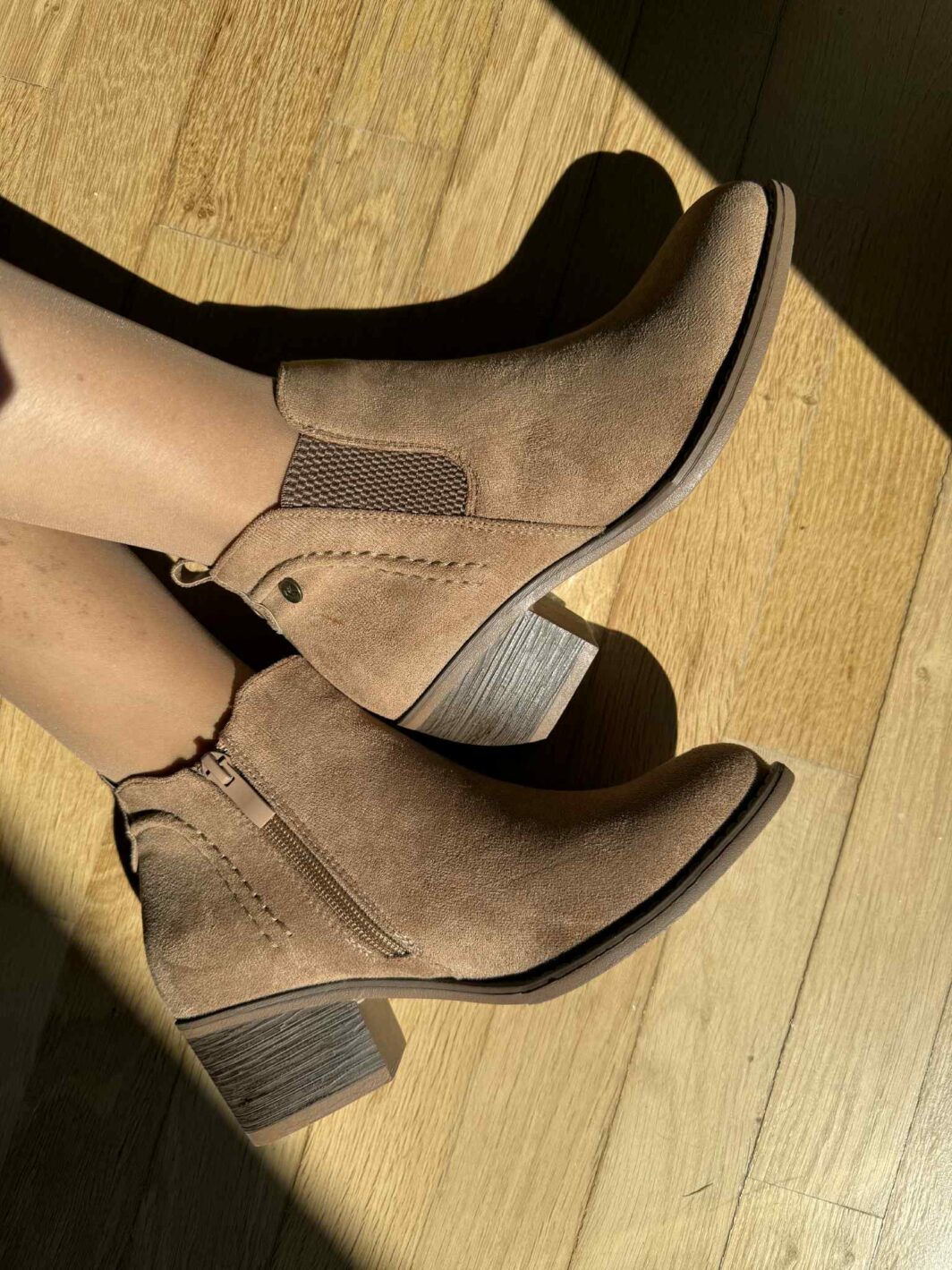 Botins Com Fecho e Elástico - Khaki