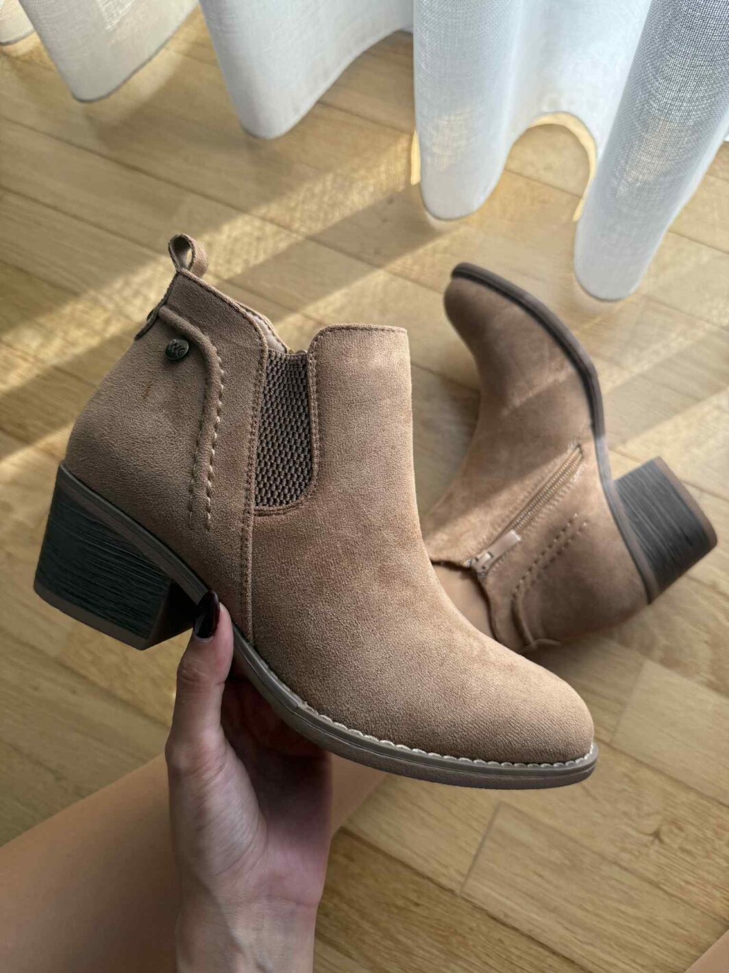 Botins Com Fecho e Elástico - Khaki