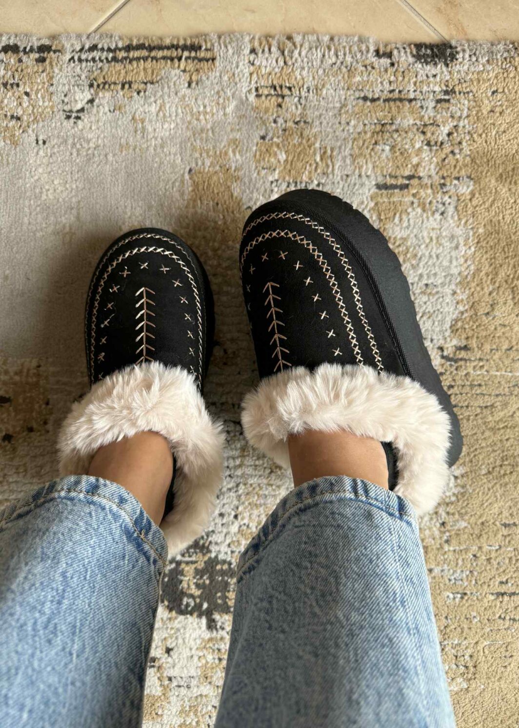 Chinelo Plataforma Com Elástico - Preto