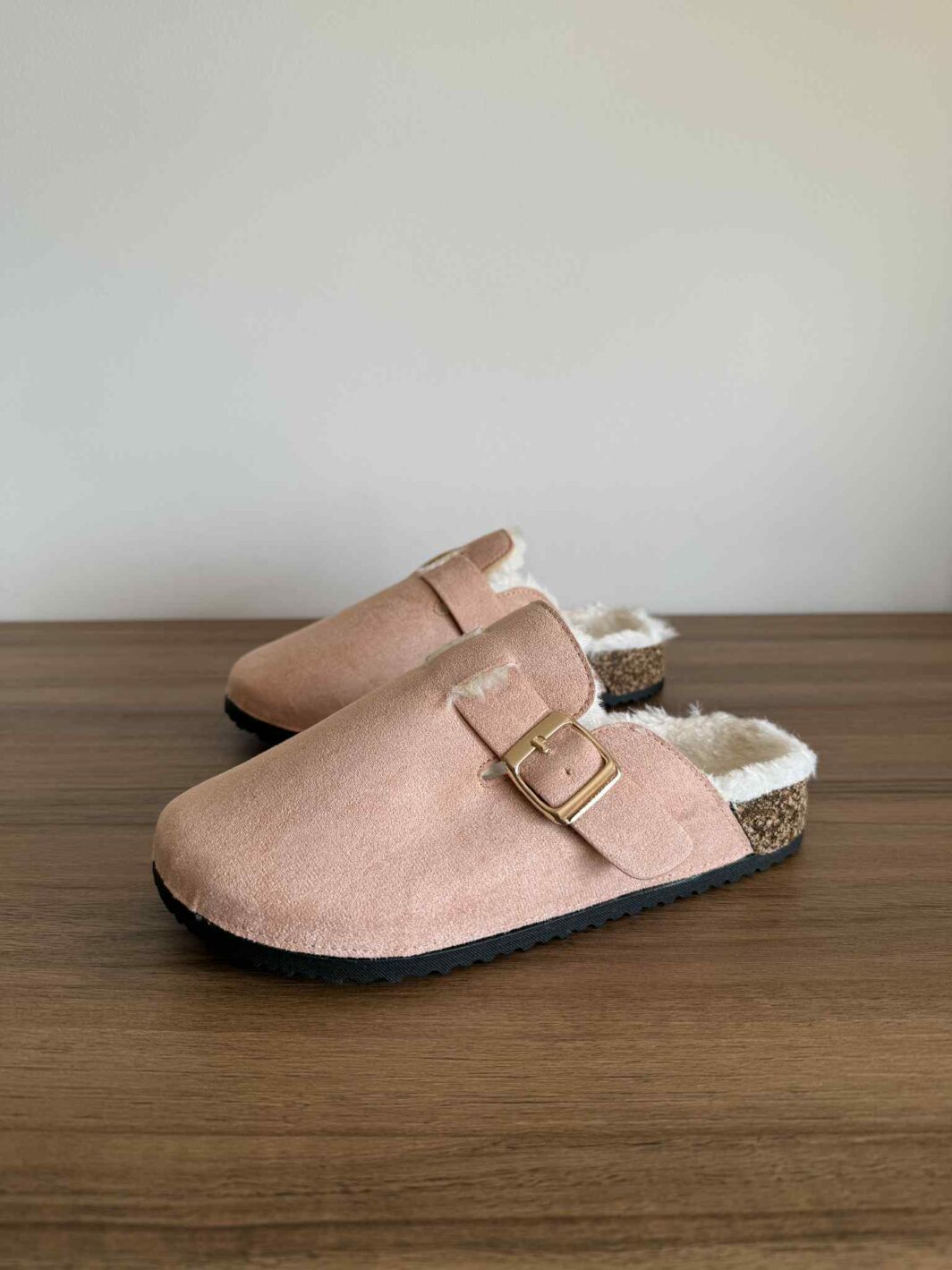 Clogs Com Pelinho Rosa