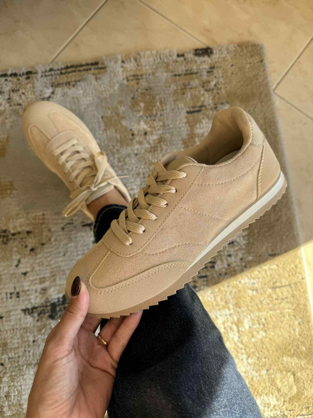 Sapatilha Rasa Suede Bege