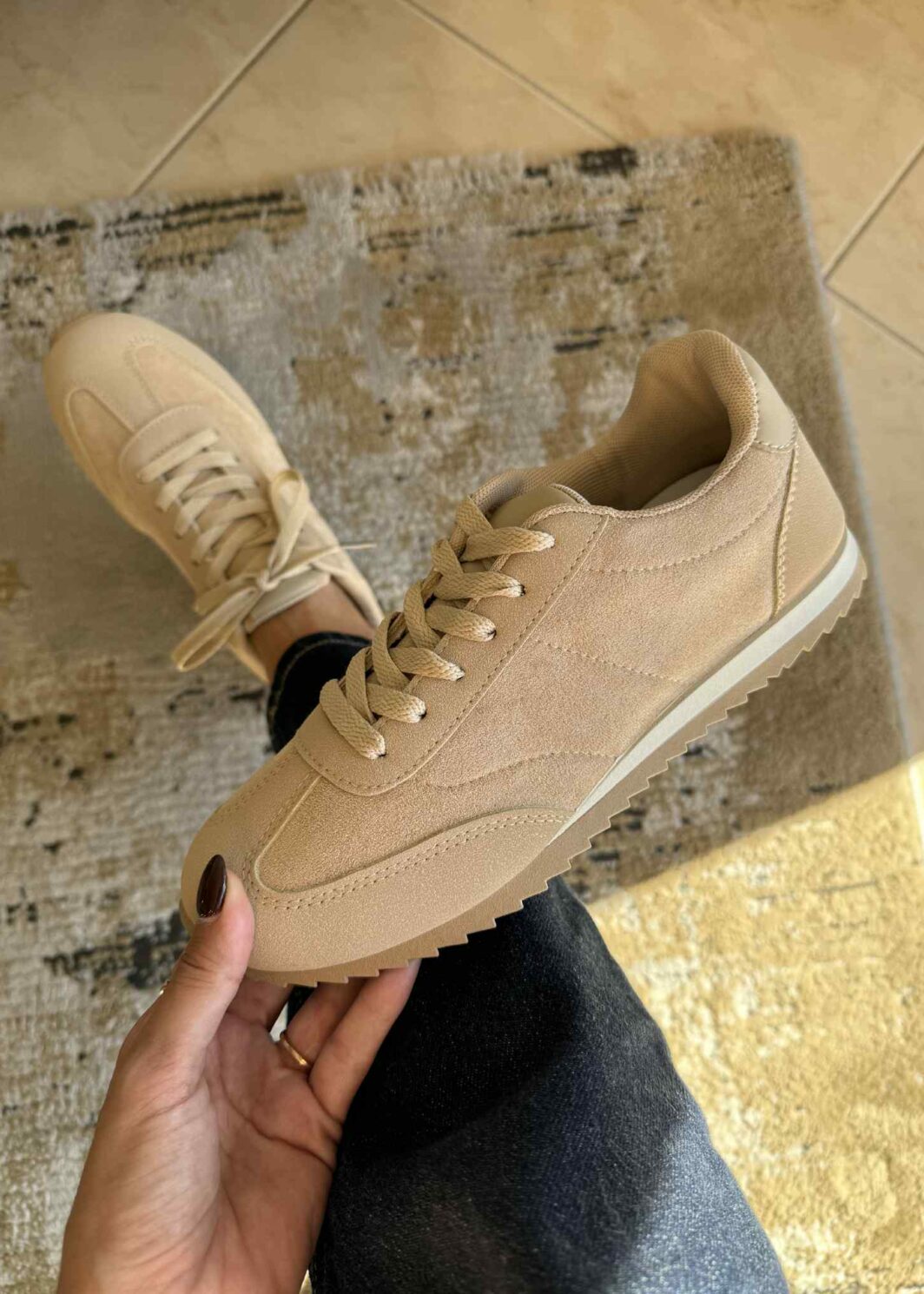 Sapatilha Rasa Suede Bege