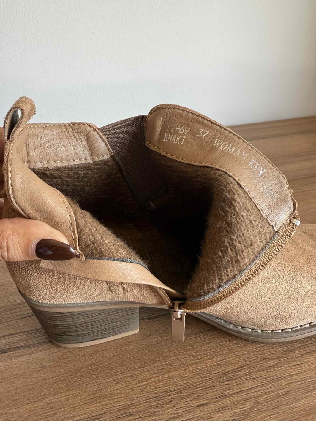 Botins Com Fecho e Elástico - Khaki